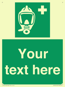 Custom sign safe condition Emergency escape breathing device